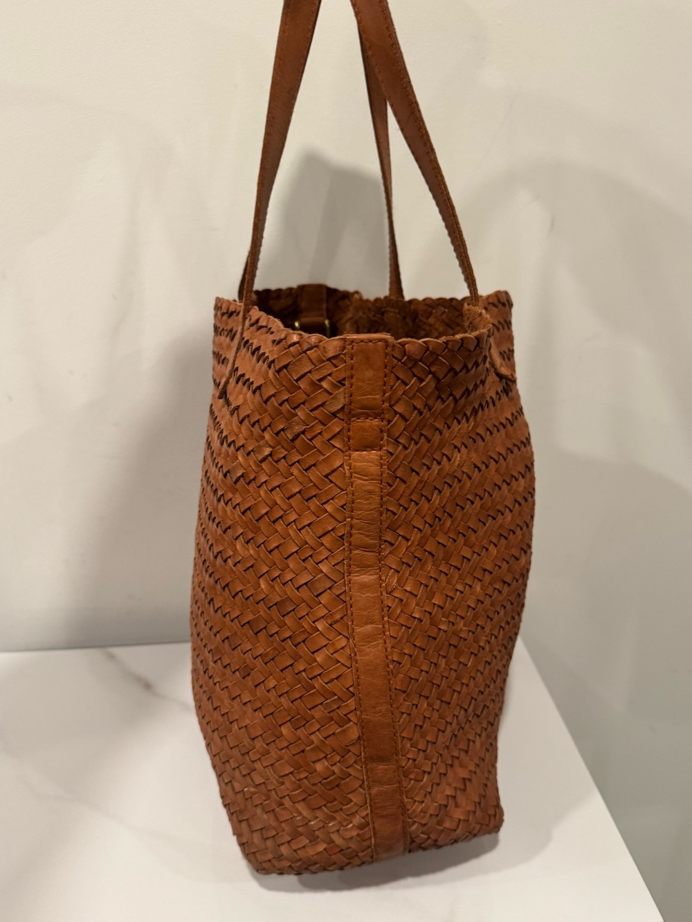 Leather Madewell Transport Tote Woven Leather Edition - Picture 6 of 11